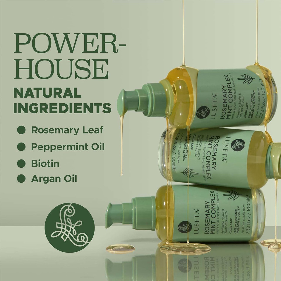 Luseta Turmeric & Collagen Hair Serum For Damaged And Thining Hair, Strengthening Oil Treatment Preventing Breakage For Women And Men Adding Shine 3.38Oz