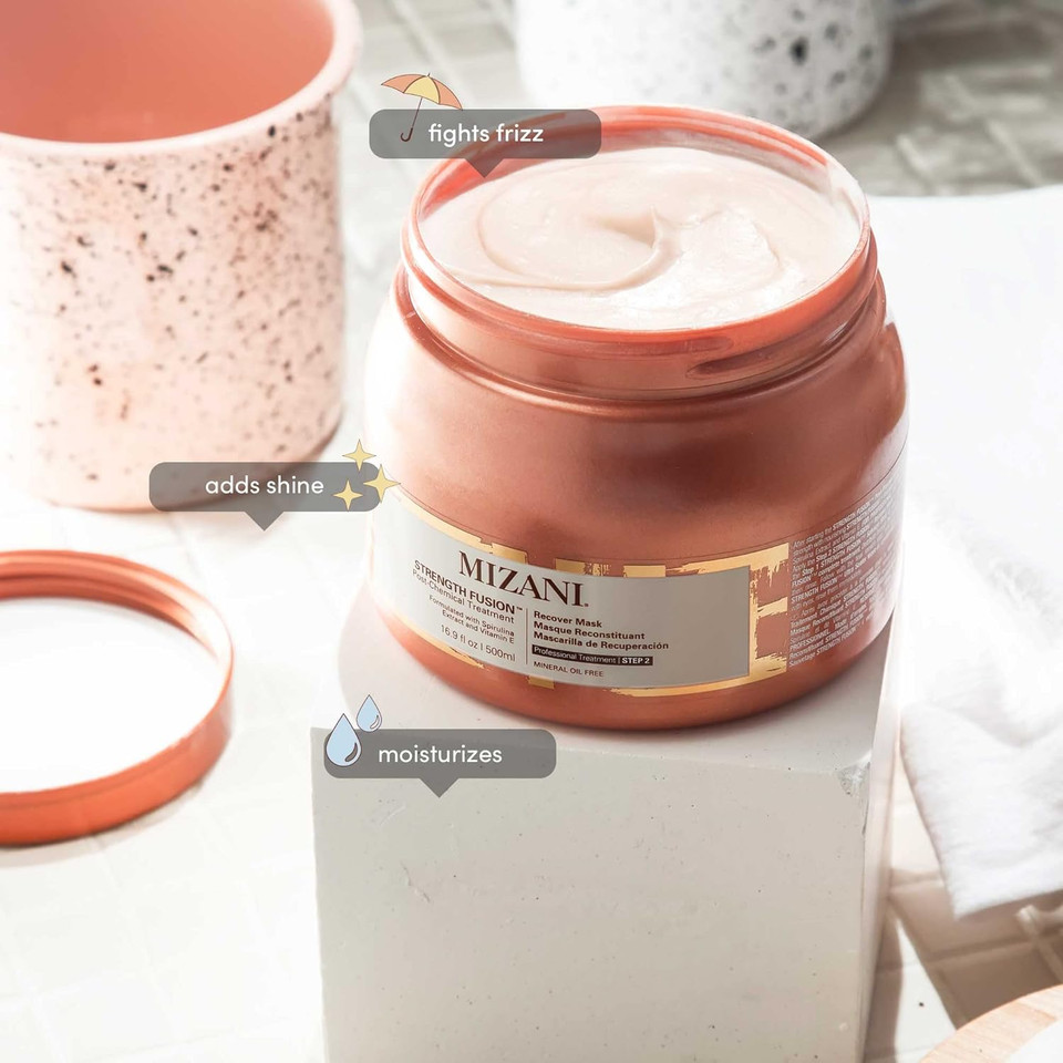 Mizani Strength Fusion Recover Mask - Intense Night-Time Treatment, For Damaged Hair