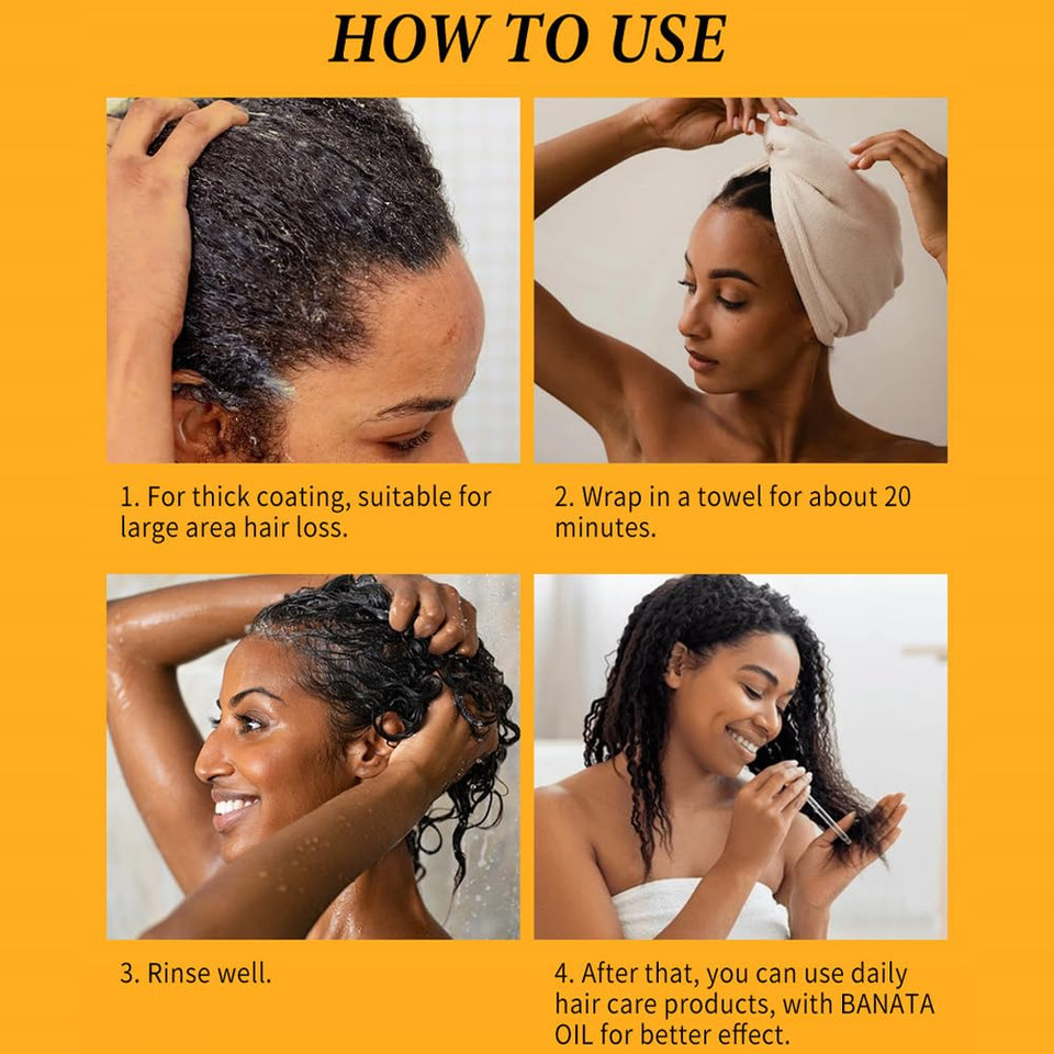 Mysense Batana Oil Hair Growth And Deep Conditioning Oil, Organic, With Castor Oil, For Men & Women, Strengthen, Hair Repair, Promote Thickness, 0.7Oz