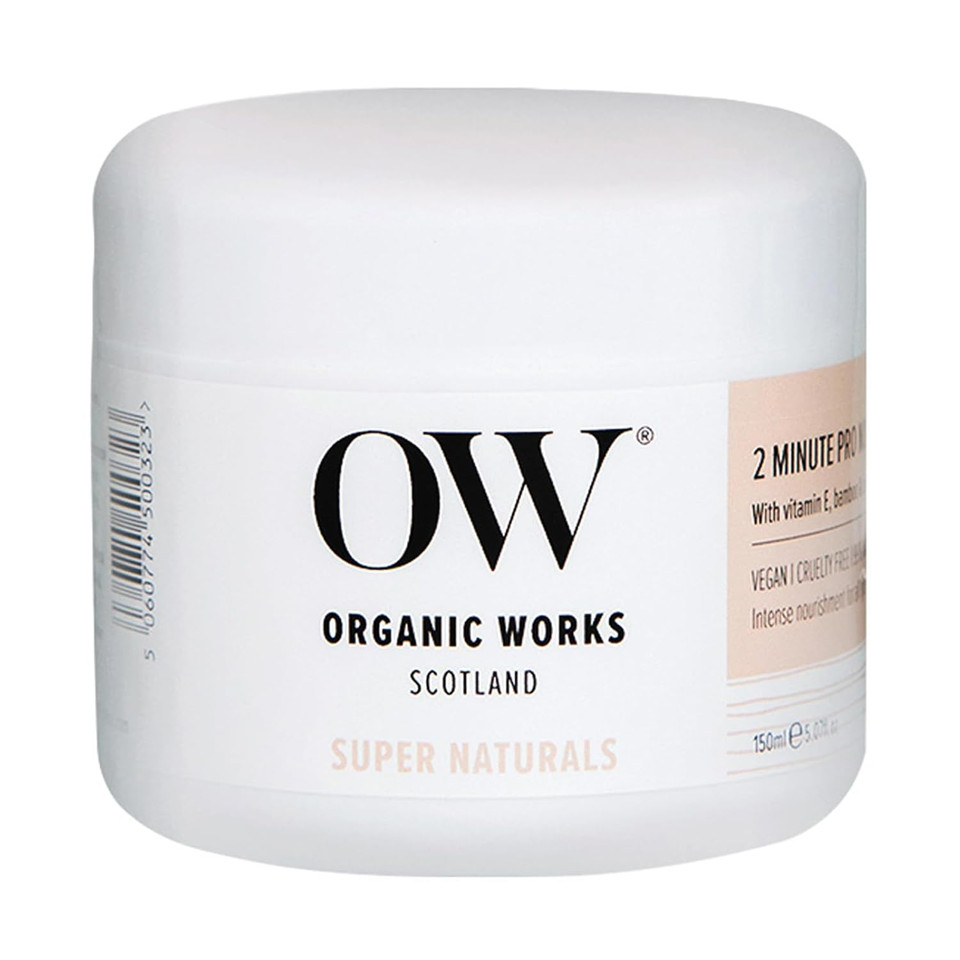 Organic Works Super Naturals 2 Minute Pro Nourish Hair Mask - Hydrating Hair Mask For Damaged Hair - Restores Split Ends And Reduces Frizz - 5.07 Oz