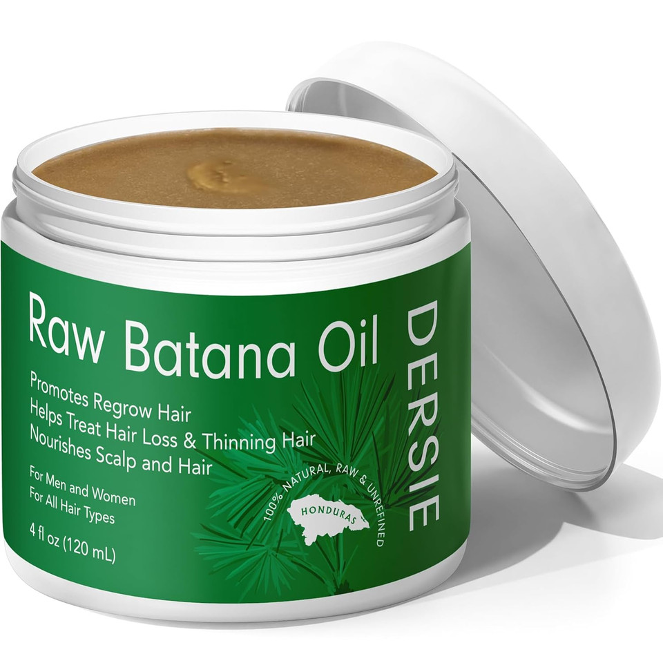 Raw Batana Oil For Hair Growth: Unrefined Solid Batana Oil Sourced From Honduras - 100% Pure & Organic Approved By Dr Sebi - Promotes Thicker & Stronger Hair For Women & Men (4 Fl Oz) Raw Batana Oil For Hair Growth: Unrefined Solid Batana Oil Sourced From Honduras - 100% Pure & Organic Approved By Dr Sebi - Promotes Thicker & Stronger Hair For Women & Men (4 Fl Oz)