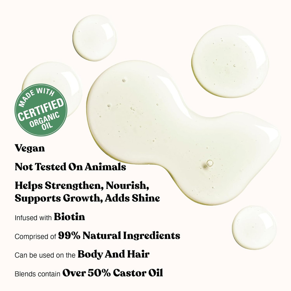 Red By Kiss Professional 99.9% Natural Hair Oil, Organic Vegan Oil Blend For Hair Growth & Strengthen Hair, Biotin Infused, Moisturize Add Shine & Smooth Hair (Vitamin E, 2.5 Fl Oz)