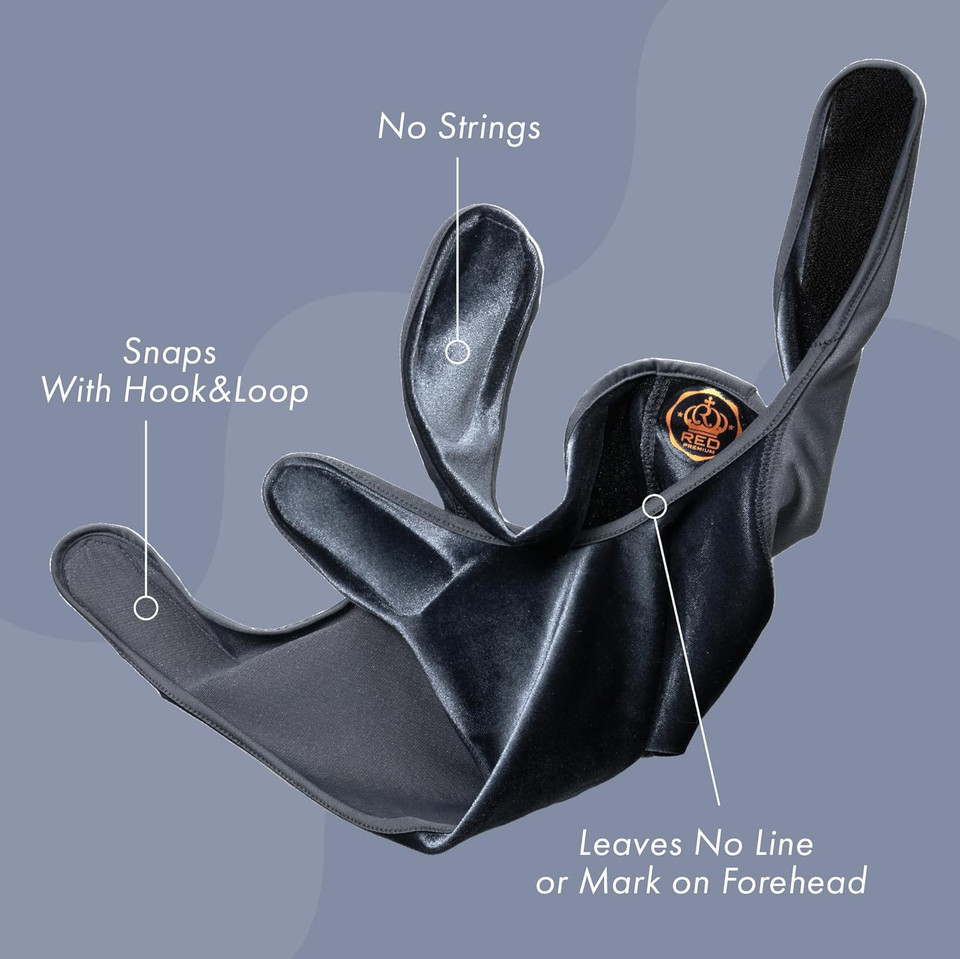 Red Premium Bow Wow X Power Wave Durag, 360 Wave Compression Cap For Men & Women, Adjustable Hook-And-Loop Strap, Stylish & Durable, Ideal For Locs, Braids, Finger Waves (Velvet - Black)