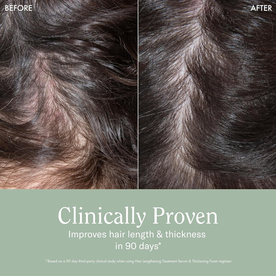 Rizos Curls Thickening Foam 2-In-1 Treatment + Styler, Improve Hair Thickness, Reduces Breakage, Boosts Volume At Roots & Improves Hair Health, 4.2 Oz