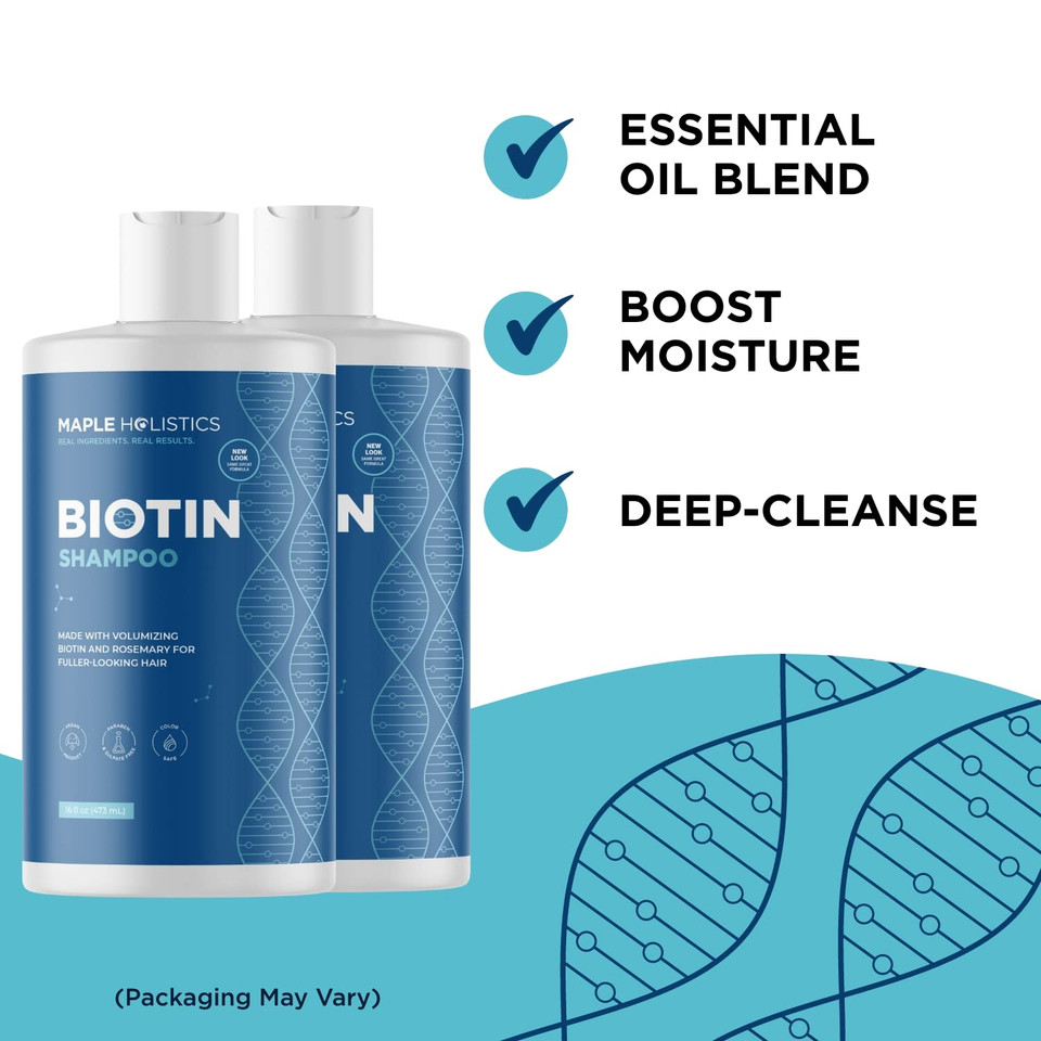 Rosemary And Biotin Shampoo For Thinning Hair - Vegan Volumizing Shampoo For Fine Hair With B Vitamins Argan Oil & Tea Tree Essential Oil - Paraben Silicone And Sulfate Free Vegan Formula (8 Fl Oz)