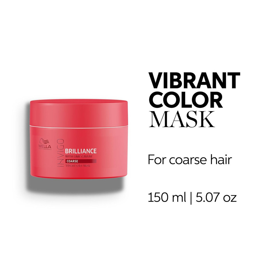 Wella Professionals Invigo Brilliance Hair Mask For Coarse Colored Hair| Conditioning Treatment| Color Vibrancy Mask Wella Professionals Invigo Brilliance Hair Mask For Coarse Colored Hair| Conditioning Treatment| Color Vibrancy Mask