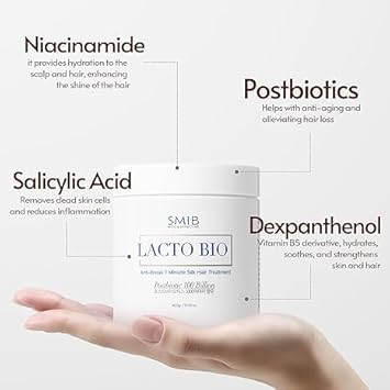 Smib Hair Treatment Mask For Dry And Damaged Hair 500G | Deep Conditioning With Postbiotics And Botanical Extracts | Korean Scalp Care | Safe For Color Treated Hair 500G