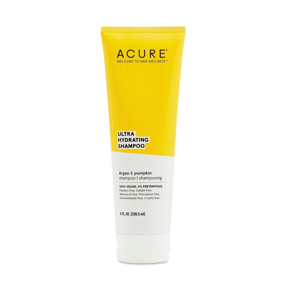 Acure Ultra Hydrating Shampoo  Deep Moisture & Nourishing Formula For Dry, Dehydrated Hair, Restores Hydration, Vegan, Sulfate & Paraben-Free, 8 Fl Oz
