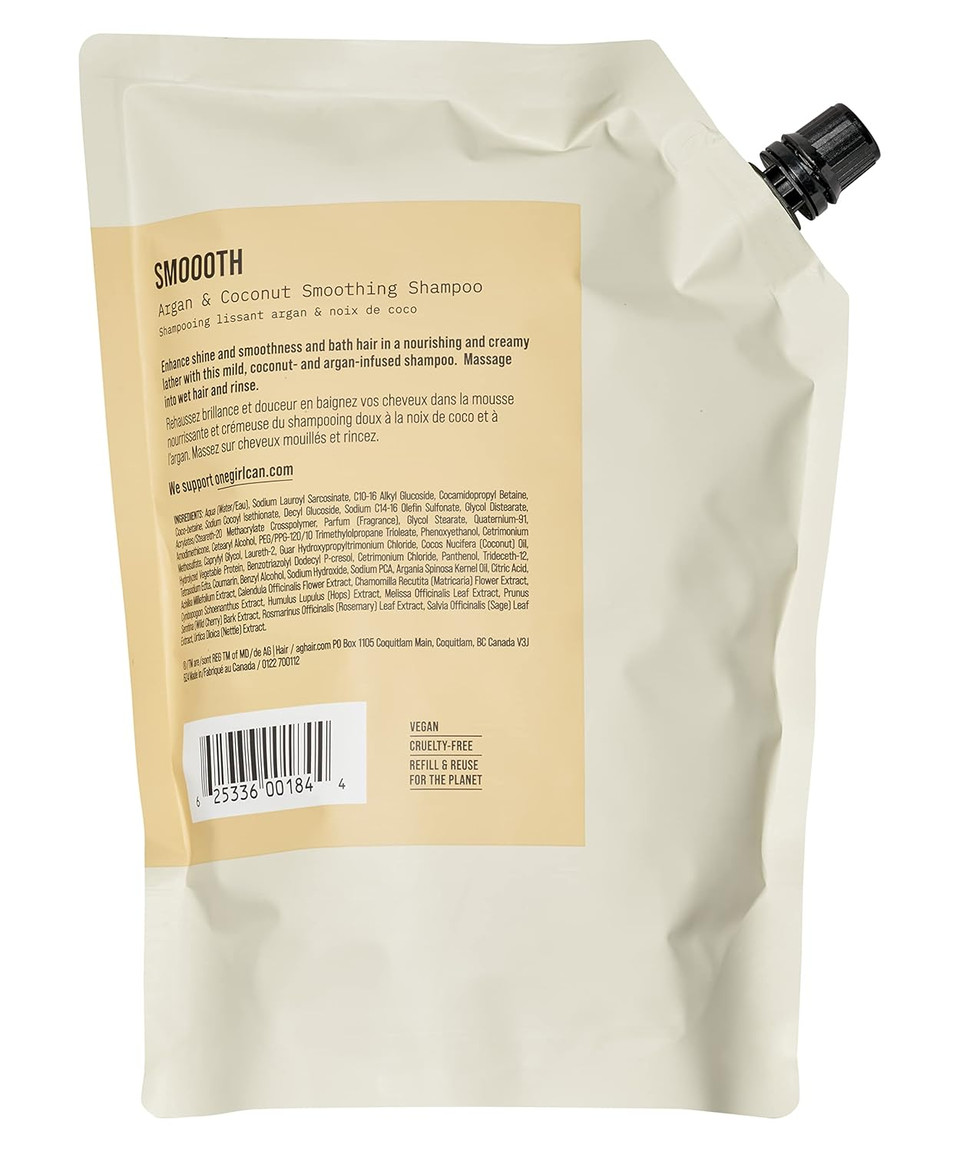 Ag Care Smoooth Argan And Coconut Smoothing Shampoo, Enhance Shine And Smoothness, Sulfate-Free Shampoo, 33.8 Fl Oz