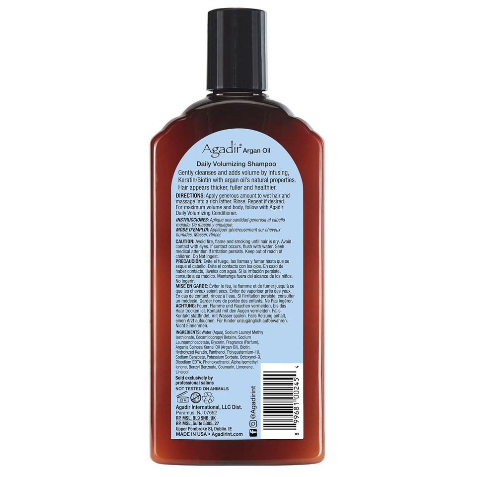 Agadir Daily Volumizing Shampoo, 12.4 Fl Oz