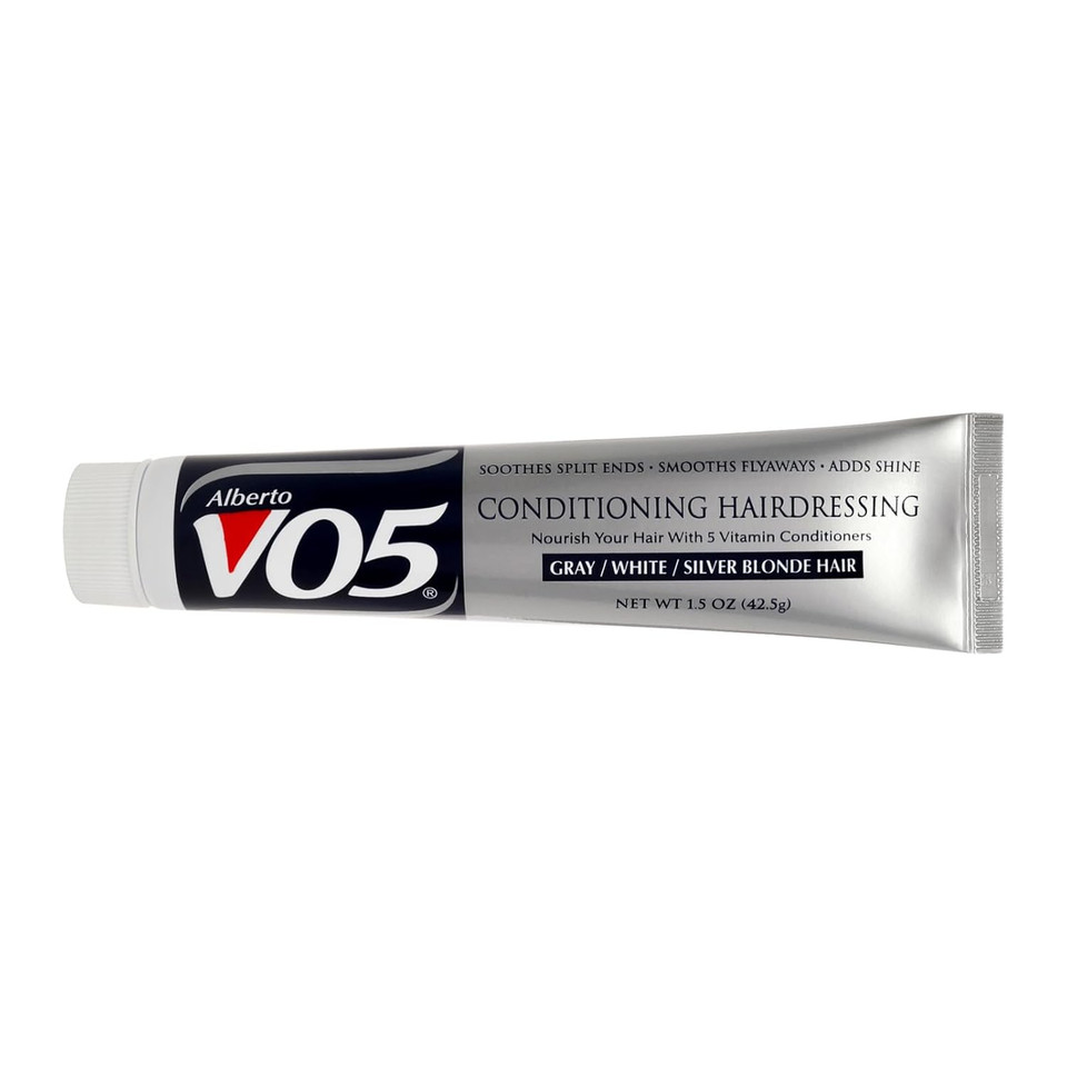 Alberto Vo5 Conditioning Hairdressing For Grey White Silver Blonde Hair - Hair Conditioner Styling Product - Smooths Frizz - Brightens Color - 1.5 Oz