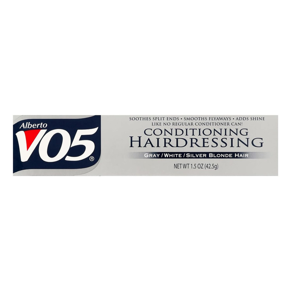 Alberto Vo5 Conditioning Hairdressing For Grey White Silver Blonde Hair - Hair Conditioner Styling Product - Smooths Frizz - Brightens Color - 1.5 Oz