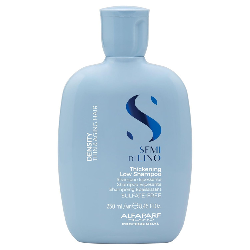 Alfaparf Milano Semi Di Lino Density Shampoo - Sulfate-Free Hair Thickening Shampoo - Gentle Cleansing Shampoo With Filler Complex - Protects & Hydrates For Long-Lasting Color