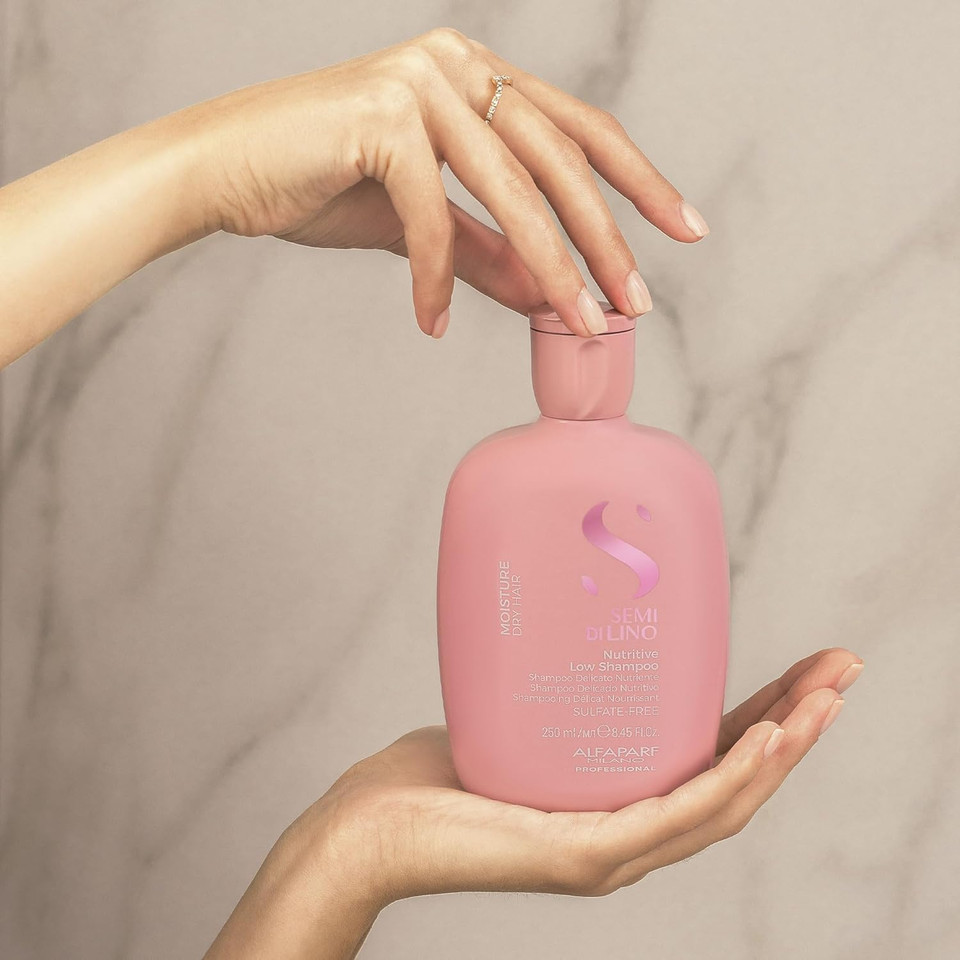 Alfaparf Milano Semi Di Lino Moisture Nutritive Sulfate Free Shampoo For Dry Hair - Paraben And Paraffin Free - Safe On Color Treated Hair - Professional Salon Quality