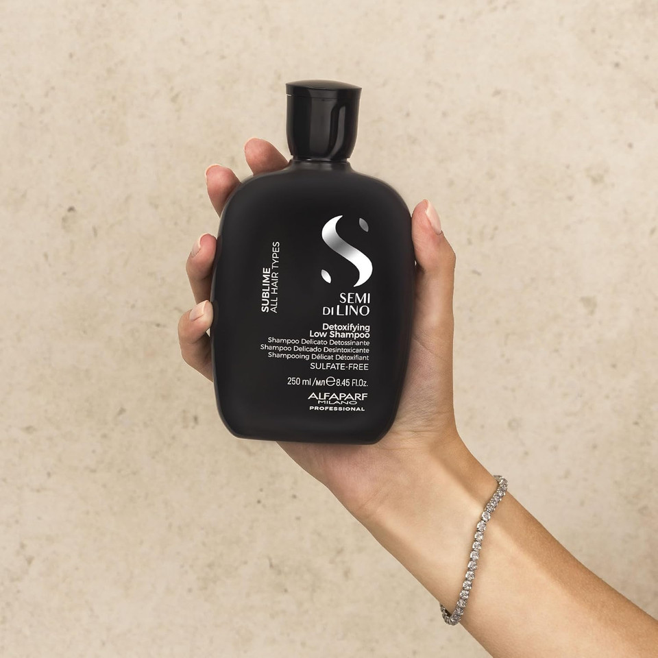 Alfaparf Milano Semi Di Lino Sublime Sulfate Free Detox Shampoo - Detoxifying, Gentle Hard Water Shampoo For Oily Hair - Cleansing Scalp Build Up And Impurity Remover (8.45 Fl Oz)