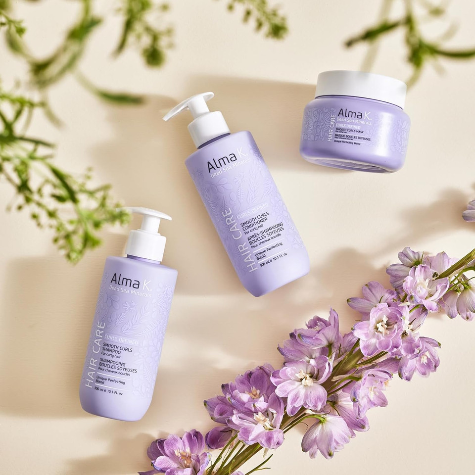 Alma K Smooth Curls Shampoo - Moisturizing Shampoo For Women - Moisturizing Shampoo For Curly Hair - Volumizing Shampoo For Curly Hair - 10.1 Oz