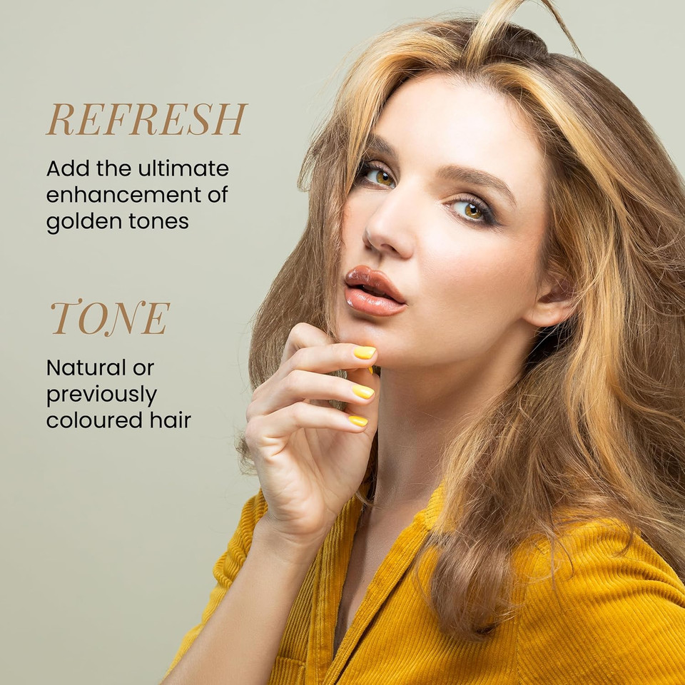 Aloxxi Instaboost Brown Conditioning Color Shampoo, Instant Cleanse, Hydrate And Refresh Gold Blonde Tones (Golden Heiress), 6.8 Fl Oz