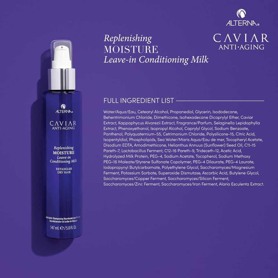 Alterna Haircare Caviar Anti-Aging Replenishing Moisture Leave-In Conditioning Milk, 5 Fl Oz | Detangles Dry Hair | Sulfate Free, Paraben Free Alterna Haircare Caviar Anti-Aging Replenishing Moisture Leave-In Conditioning Milk, 5 Fl Oz | Detangles Dry Hair | Sulfate Free, Paraben Free