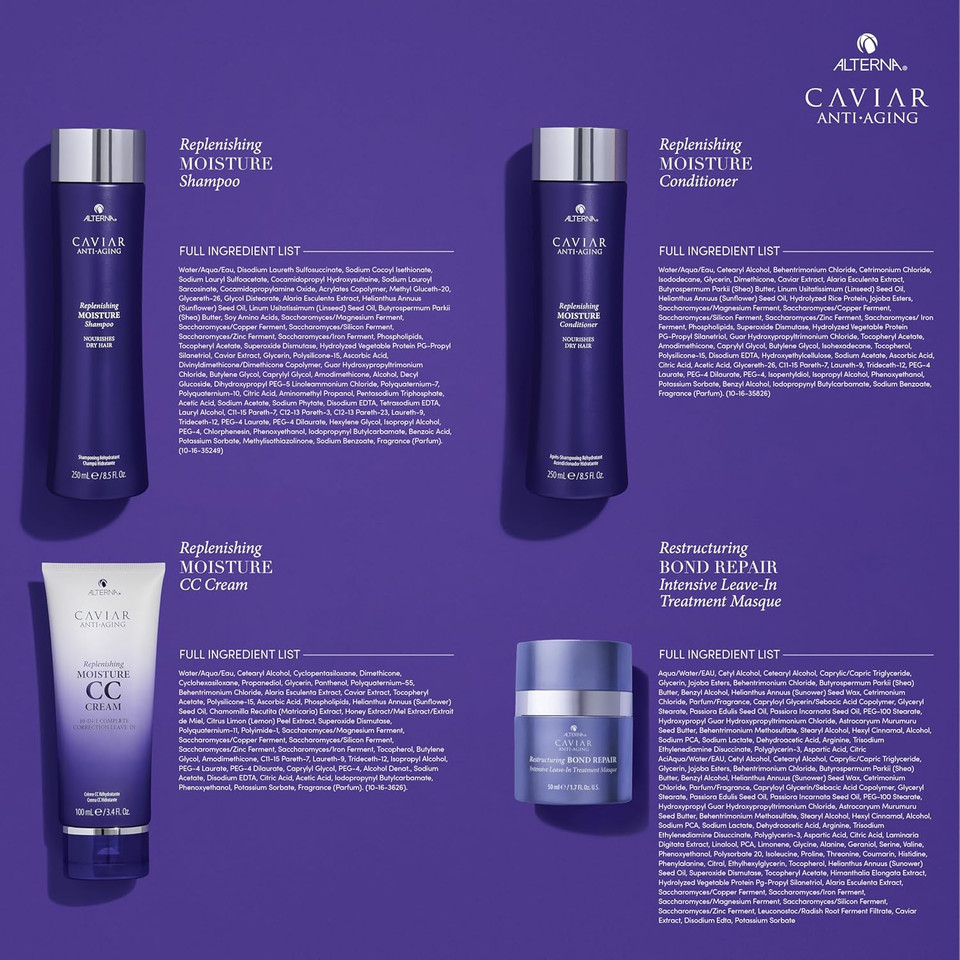 Alterna Haircare Caviar Anti-Aging Replenishing Moisture Trial Kit - Shampoo, Conditioner, Leave-In Cc Cream | For Dry, Brittle Hair | Protects, Restores And Hydrates | Sulfate Free Alterna Haircare Caviar Anti-Aging Replenishing Moisture Trial Kit - Shampoo, Conditioner, Leave-In Cc Cream | For Dry, Brittle Hair | Protects, Restores And Hydrates | Sulfate Free