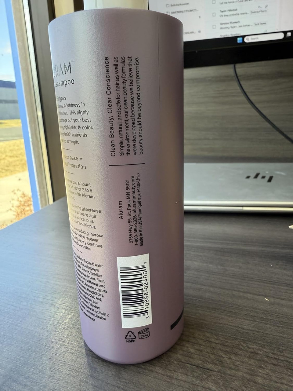 Aluram Coconut Water Purple Shampoo For Women, Boosts Brightness, Banishes Brass, For All Hair Types