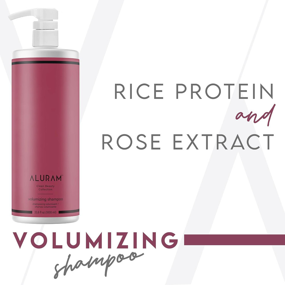 Aluram Volumizing Shampoo, Non-Drying Gentle Cleanser Adds Body & Fullness For All Hair Types