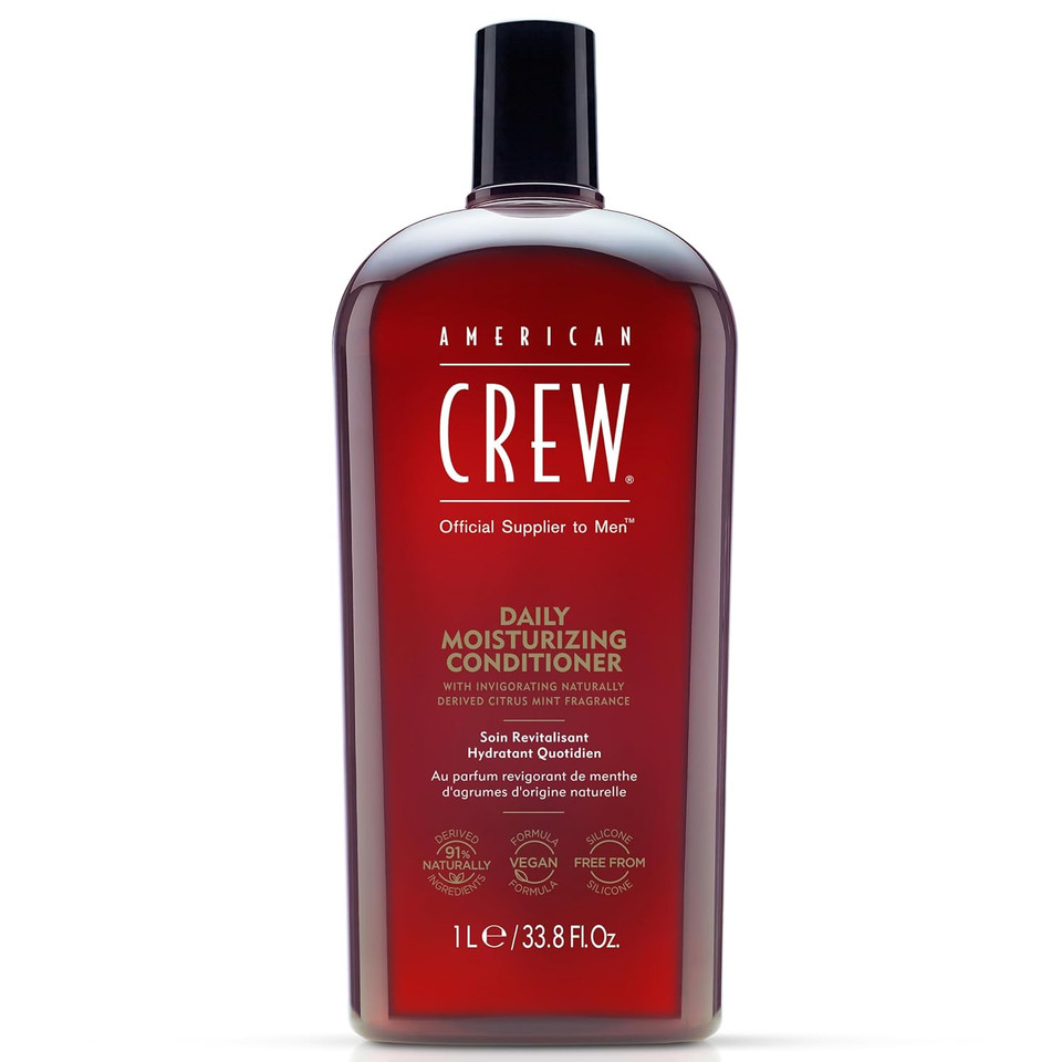 American Crew Conditioner For Men, Daily Moisturizer, Naturally Derived, Vegan Formula, Citrus Mint Fragrance, 8.45 Fl Oz