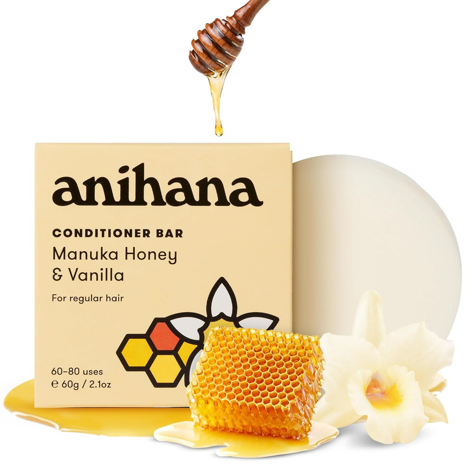 Anihana Conditioner Bar For Dry Damaged Safe For Color Treated Hair Moisturizing Hydrating Healthy Looking Hair Paraben Free Grapefruit And Lime 2.1 Oz