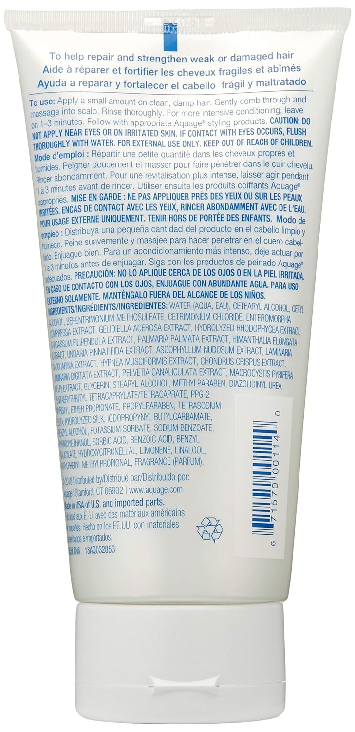 Aquage Healing Moisturizing Conditioner, Heals And Repairs Damaged Hair, Build Strength From Inside Out, Increase Moisture Retention, 6 Fl. Oz