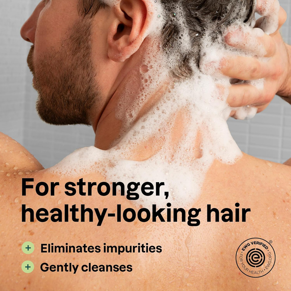 Attitude Men'S Shampoo And Conditioner 2-In-1, Nourishing For Dry Hair And Scalp, With Panthenol And Ginseng, 97% Natural Origin Ingredients, Ewg Verified, Patchouli & Bourbon, 14 Fl Oz