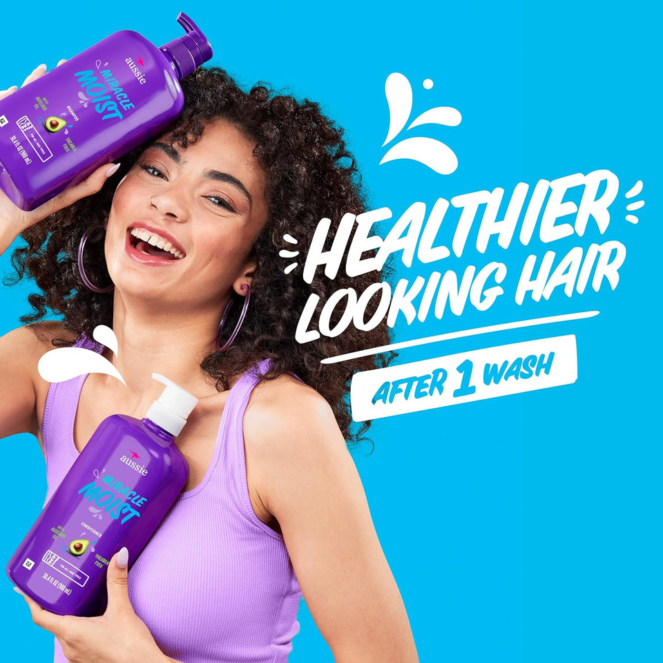 Aussie Shampoo Miracle Moist 26.2 Oz Pump, 26.2 Oz (381519186776)