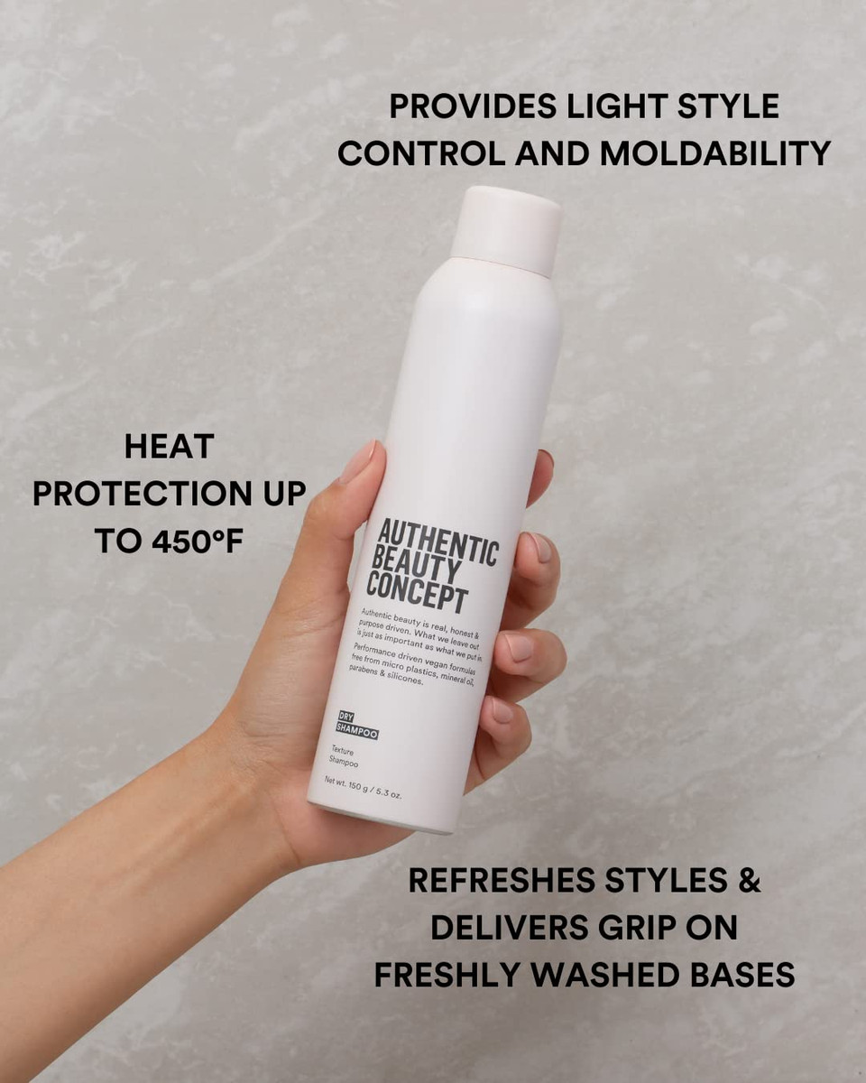 Authentic Beauty Concept Dry Shampoo | All Hair Types | Style, Grip & Refresh Hair | Vegan & Cruelty-Free | Sulfate-Free
