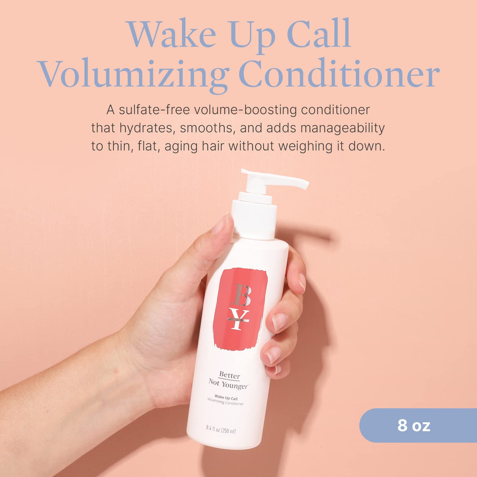 Better Not Younger Wake Up Call Volumizing Conditioner - With Plant-Based Ingredients Designed For Women Over 40 - Sulfate Free Conditioner For Thin, Flat, Fine Hair 8.4 Fl. Oz