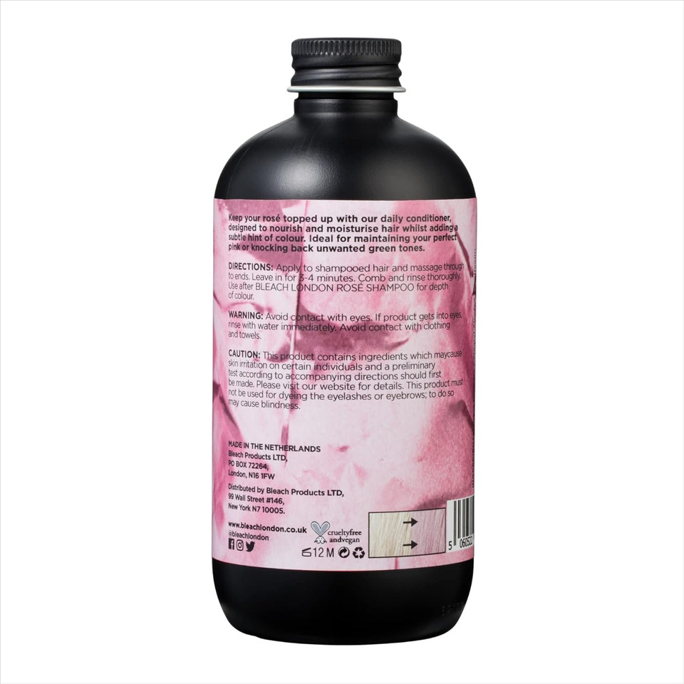 Bleach London Silver Conditioner - Ashy Blonde Rinse, Color Toning And Preserving, Vegan, Cruelty Free, Daily Hair Nourishment, Color Depositing Formula, 16.8 Fl Oz