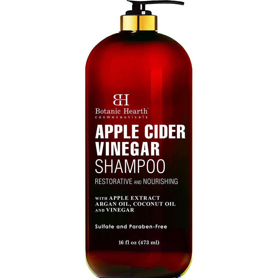 Botanic Hearth Apple Cider Vinegar Shampoo | Clarifying And Nourishing, Reduces Itchy Scalp, Dandruff & Frizz | Sulfate Free, For All Hair Types, Men And Women | 16 Fl Oz