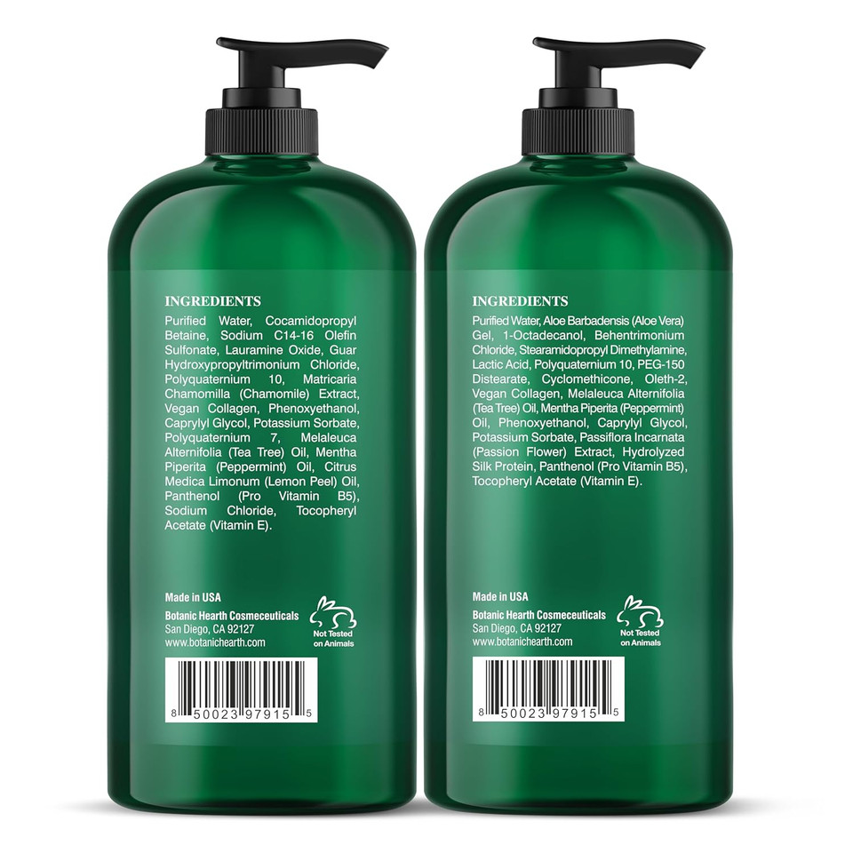 Botanic Hearth Apple Cider Vinegar Shampoo And Conditioner Set | Helps Dry Itchy Scalp, Dandruff, Frizz And Hair Loss | Color Safe, Sulfate Free Shampoo | All Hair Types, Men And Women, 16 Fl Oz Each