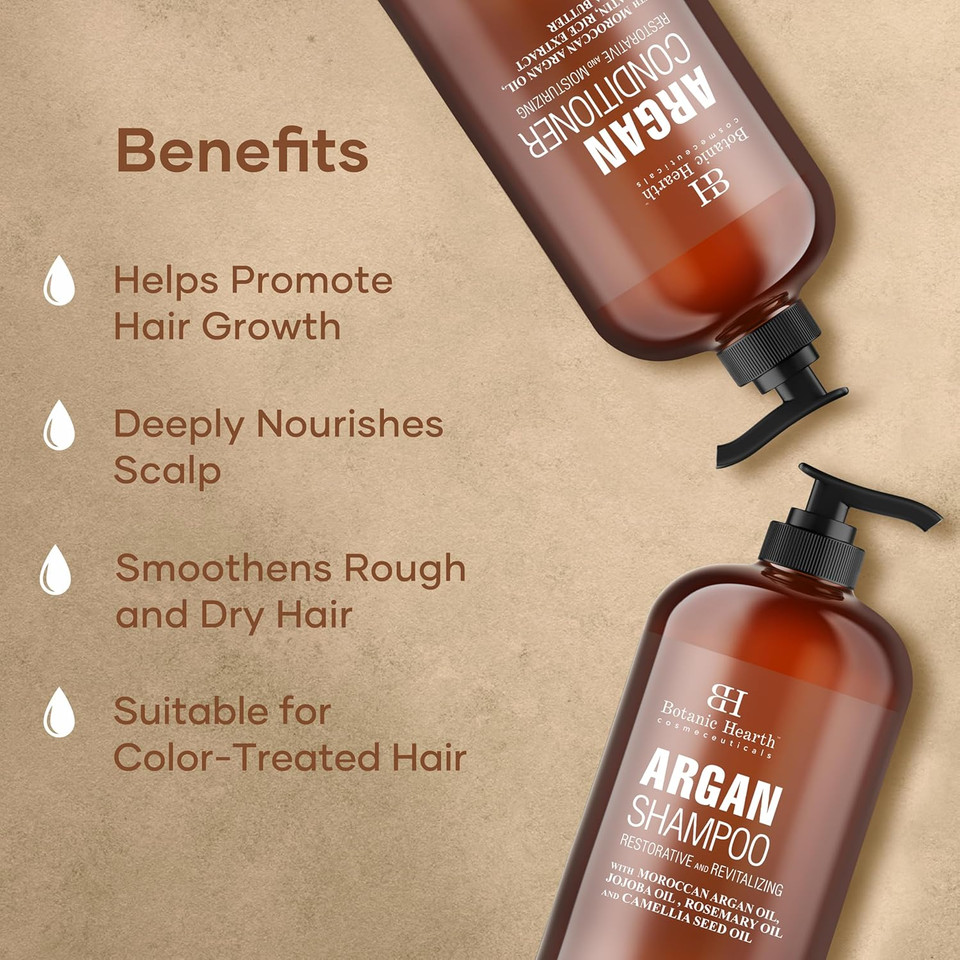 Botanic Hearth Curly Hair Shampoo And Conditioner Set For Curly Hair | Detangle, Define & Enhance Curls | With Jojoba Oil & Vitamin E | Sulphate Free | 16 Fl Oz X 2