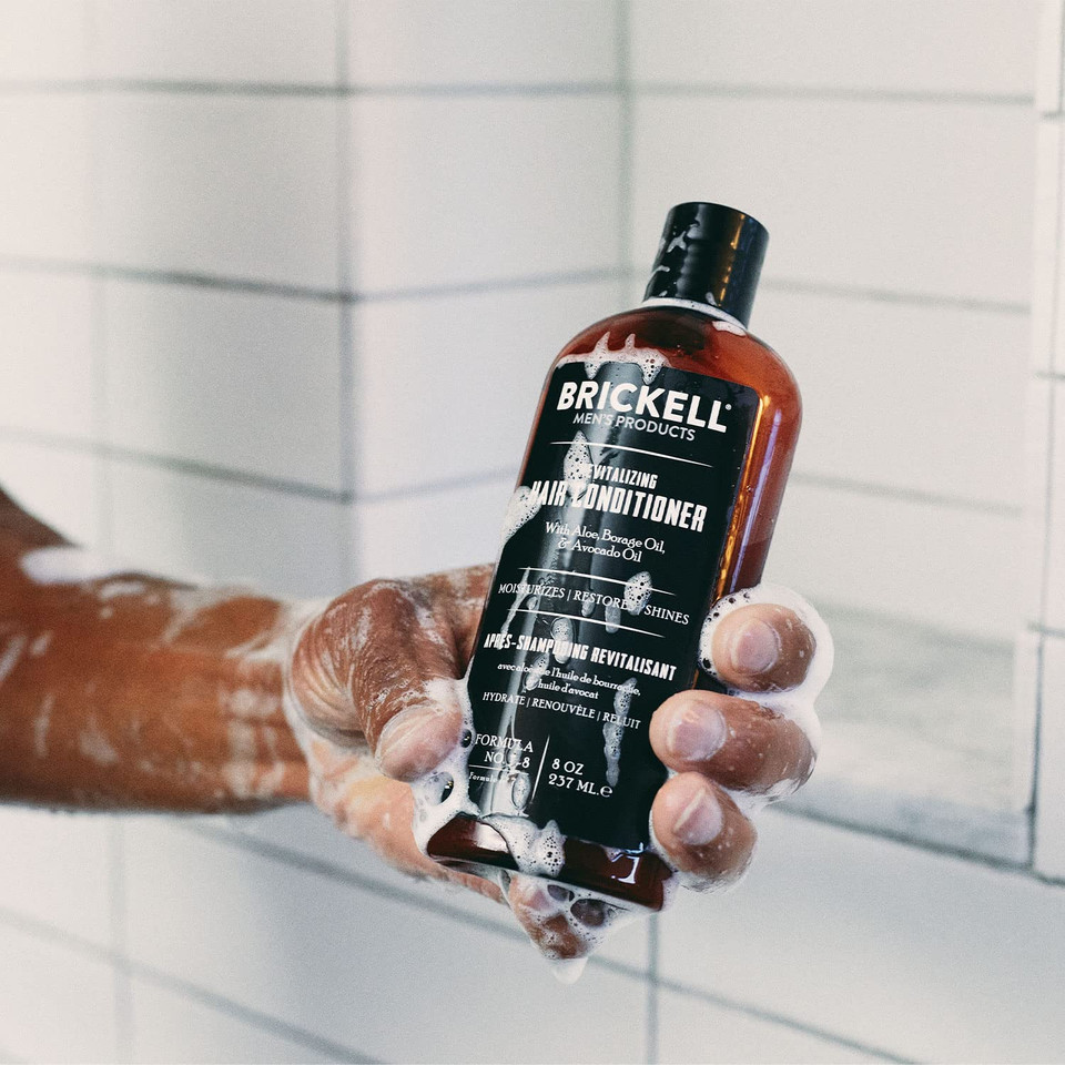 Brickell Men'S Revitalizing Hair Conditioner For Men, Natural And Organic Nourishing Hair Conditioner, Restores Shine And Moisture, 3.4 Ounce, Scented, New Formula