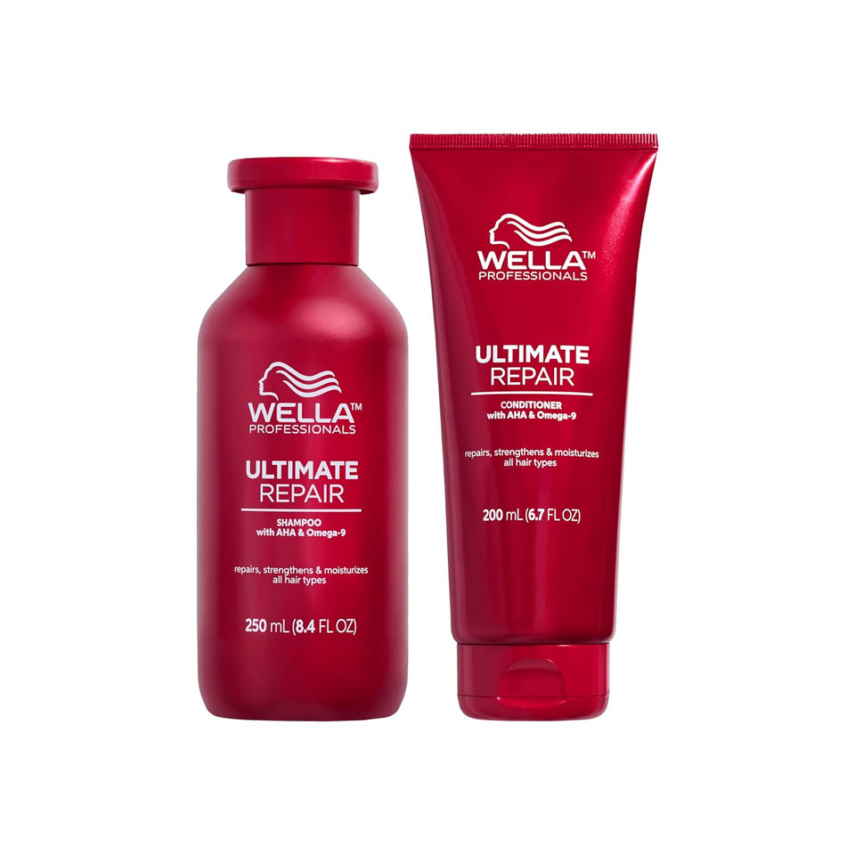 Wella Professionals Ultimate Repair Shampoo & Conditioner Bundle Set | Repairs, Strengthens, & Moisturizes With Aha & Omega-9 For Damaged Hair | Deeply Nourishing | Various Sizes Wella Professionals Ultimate Repair Shampoo & Conditioner Bundle Set | Repairs, Strengthens, & Moisturizes With Aha & Omega-9 For Damaged Hair | Deeply Nourishing | Various Sizes