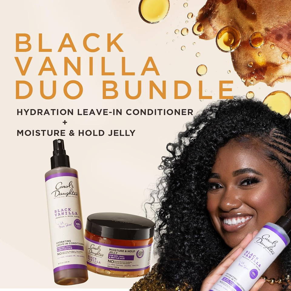 Carol'S Daughter Black Vanilla Moisture Sulfate Free Shampoo, Moisture & Hold Jelly Hair Gel, Hair Style Kit, 2 Products Carol'S Daughter Black Vanilla Moisture Sulfate Free Shampoo, Moisture & Hold Jelly Hair Gel, Hair Style Kit, 2 Products