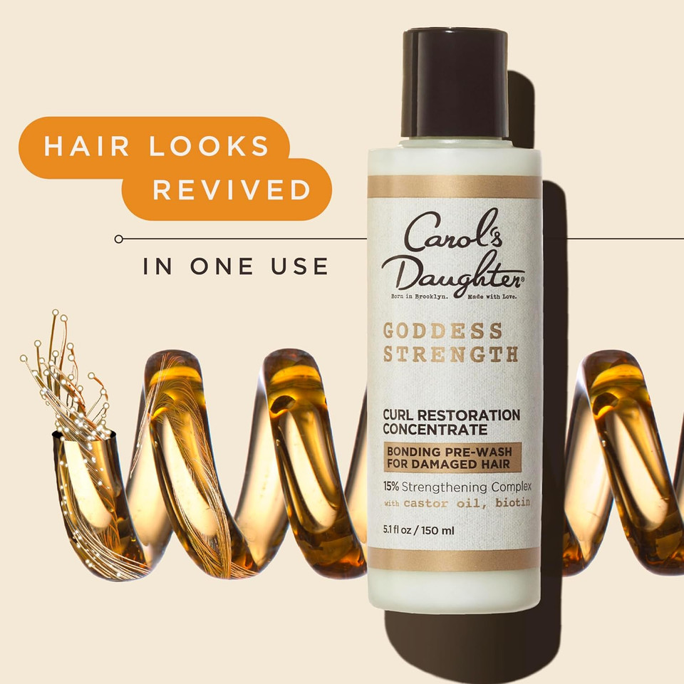 Carol'S Daughter Goddess Strength Curl Restoration? Concentrate, Bonding Pre Shampoo Hair Repair Treatment For Damaged Hair, 5.1 Fl Oz