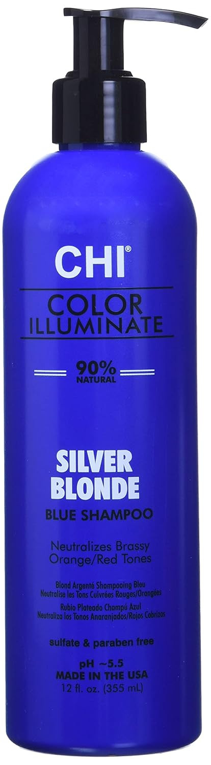 Chi Color Illuminate Shampoo, Provides Balanced Color Replenishment Between Salon Services, Sulfate, Paraben, & Cruelty-Free, Silver Blonde, 25 Oz