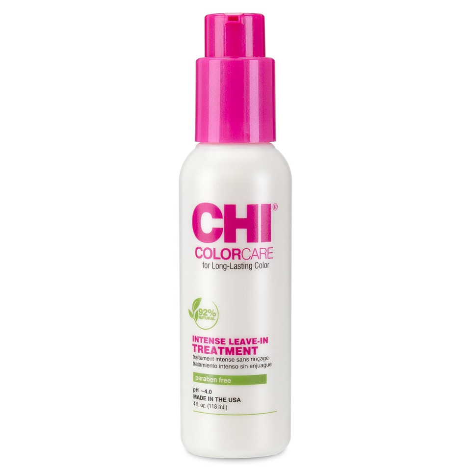 Chi Colorcare Intense Leave-In Treatment, Multi-Benefit Hair Product Intensely Revives & Nourishes Dull Hair, Sulfate, Paraben, & Cruelty-Free, 4 Oz