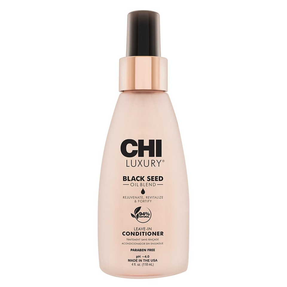 Chi Luxury Black Seed Oil Leave-In Conditioner, Moisturizing Treatment To Strengthen Hair, Thermal Protectant, Sulfate, Paraben & Gluten-Free, 4 Oz