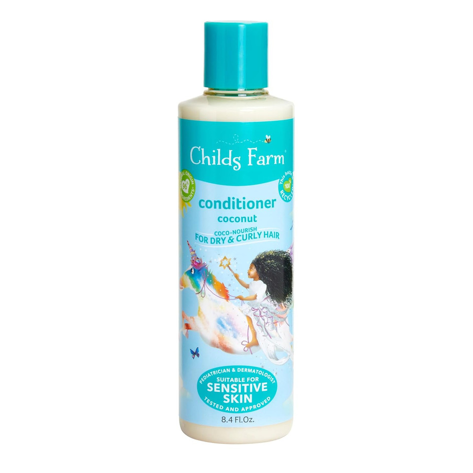 Childs Farm, Kids Conditioner For Curly, Dry Hair, Coco- Nourish Conditioner, Contains Wonderful Fragrance Which DoesnT Irritate Sensitive Skin, 8.4 Fl Oz
