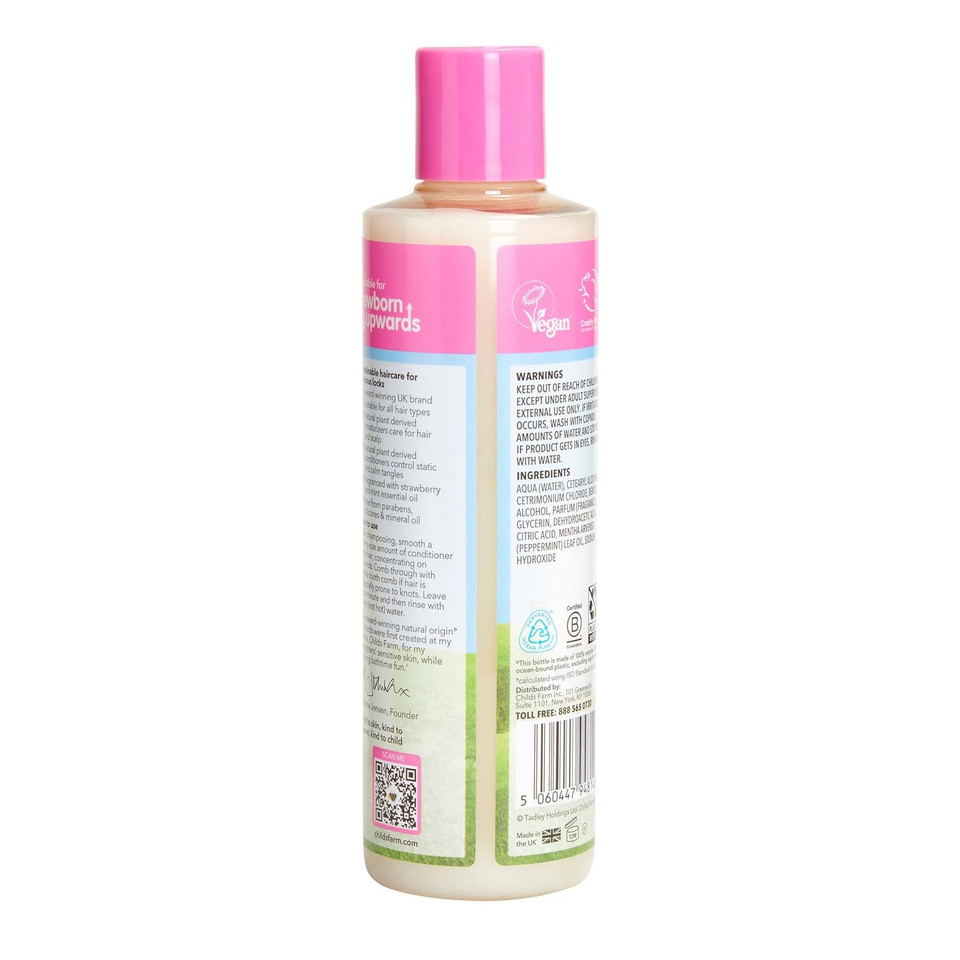 Childs Farm, Kids Hair Conditioner For Dry, Sensitive Skin & Scalp, Strawberry & Organic Mint, Conditions & Nourishes, Vegan, Cruelty-Free, 8.4 Fl Oz