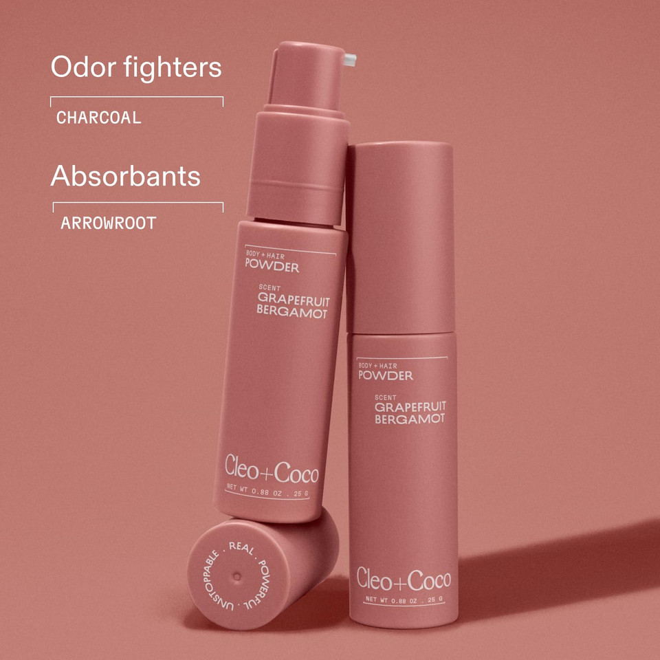 Cleo+Coco - Natural Dry Shampoo Powder - For Body & Hair - For Women - Absorb Odor & Sweat - Essential Oils & Arrowroot Powder - Free Of Talc & Parabens - Pcr - Made In Usa - Grapefruit Bergamot 2.2Oz Cleo+Coco - Natural Dry Shampoo Powder - For Body & Hair - For Women - Absorb Odor & Sweat - Essential Oils & Arrowroot Powder - Free Of Talc & Parabens - Pcr - Made In Usa - Grapefruit Bergamot 2.2Oz