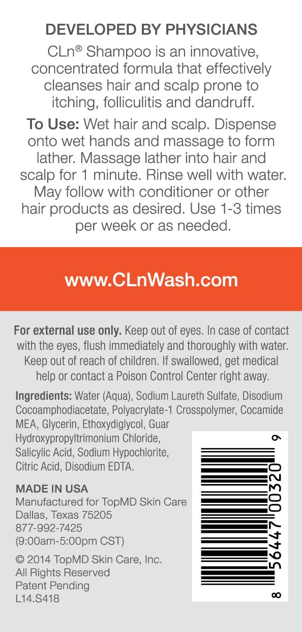 Cln® Shampoo - Clarifying Formula With Salicylic Acid, For Normal To Oily Scalp Prone To Folliculitis, Dandruff, Itchy & Flaky Scalp, Fragrance-Free & Paraben-Free, Travel Size 3 Fl. Oz