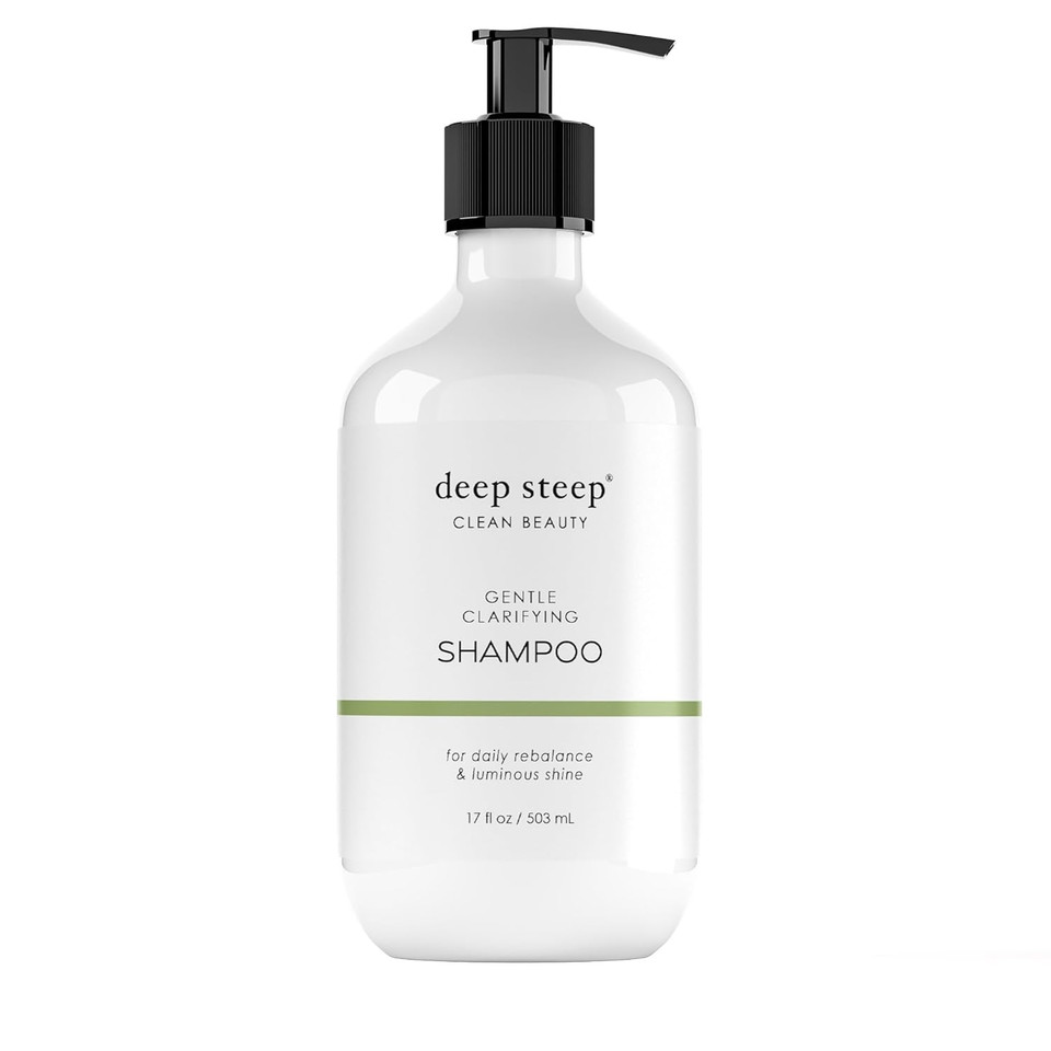 Deep Steep Weightless Moisture Shampoo, 17 Oz  Hydrating Shampoo With Olive Oil, Raspberry Leaf, Argan Oil, Aloe & Glycerin  Sulfate-Free, Vegan, Clean Beauty Hair Care, Soft & Healthy Hair