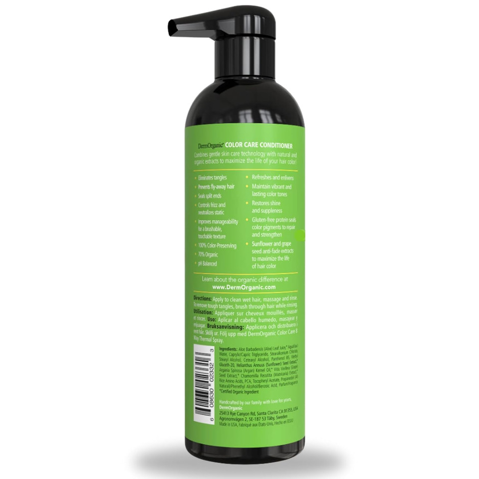 Dermorganic Color Care With Sunflower Anti-Fade Extract - Sulfate-Free Shampoo And Conditioner 17 Fl.Oz