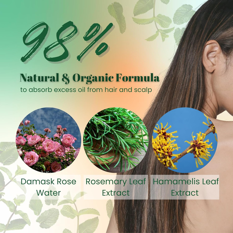 Natural Wet Dry Shampoo For Women Dry Hair & Sensitive Scalp, Organic Hair & Body Mist With Rosemary & Rose Water, Moisturizing Hair Refresher Spray From Japan, Pear & Mint, 4.06 Fl Oz